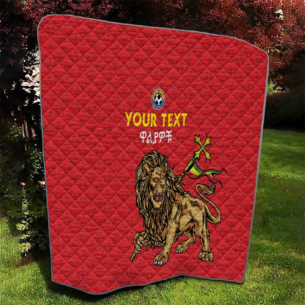 Custom Ethiopia Football Quilt Go Champions LT15