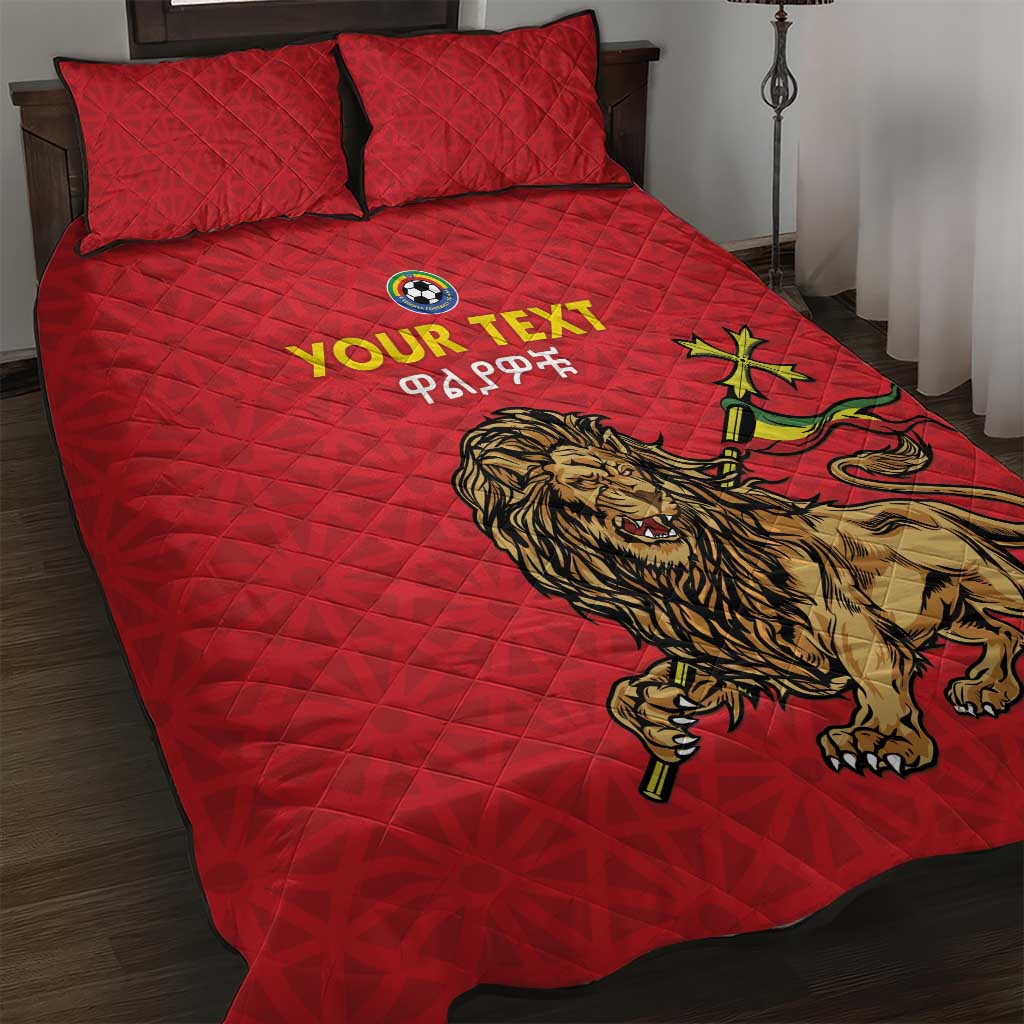 Custom Ethiopia Football Quilt Bed Set Go Champions LT15