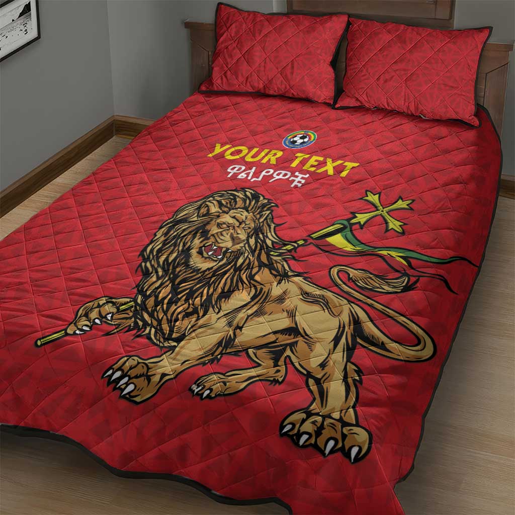 Custom Ethiopia Football Quilt Bed Set Go Champions LT15