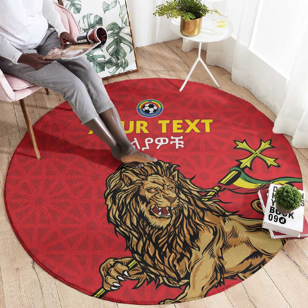 Custom Ethiopia Football Round Carpet Go Champions LT15