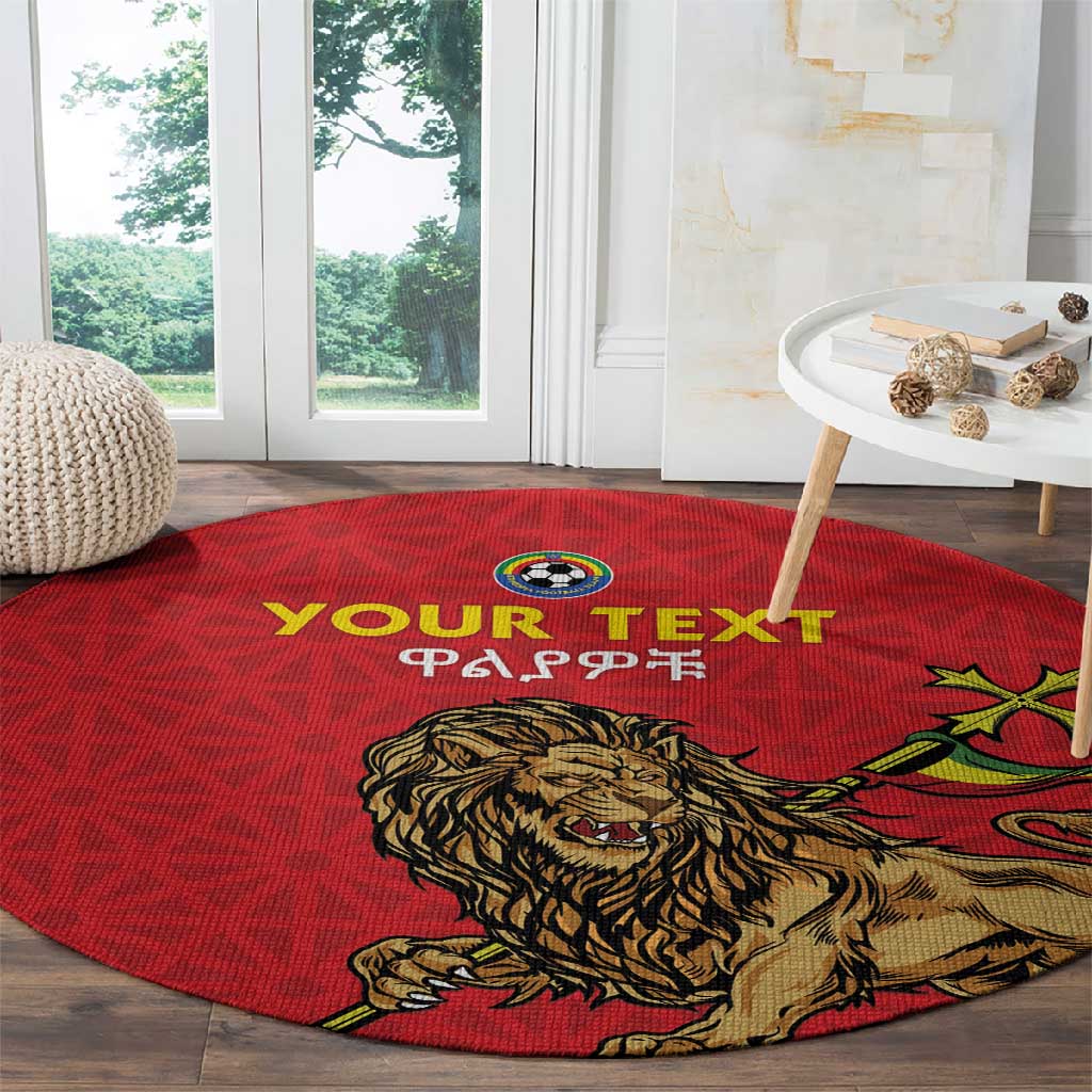 Custom Ethiopia Football Round Carpet Go Champions LT15