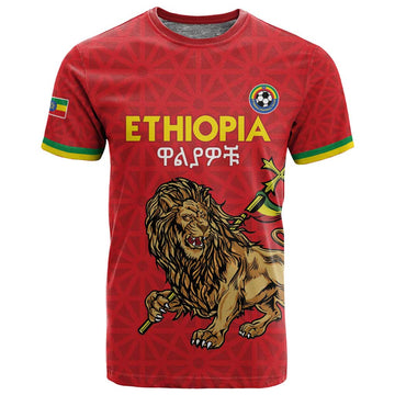Custom Ethiopia Football T shirt Go Champions LT15