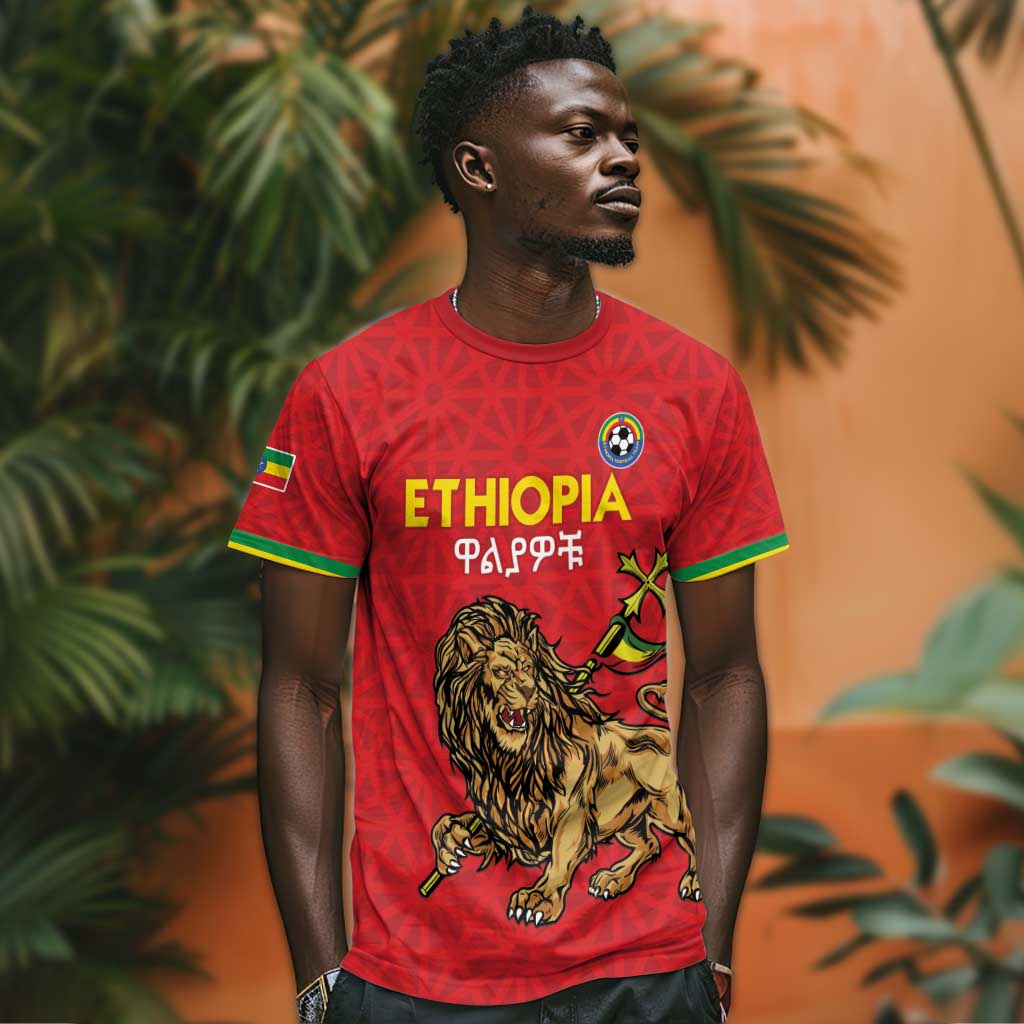 Custom Ethiopia Football T shirt Go Champions LT15