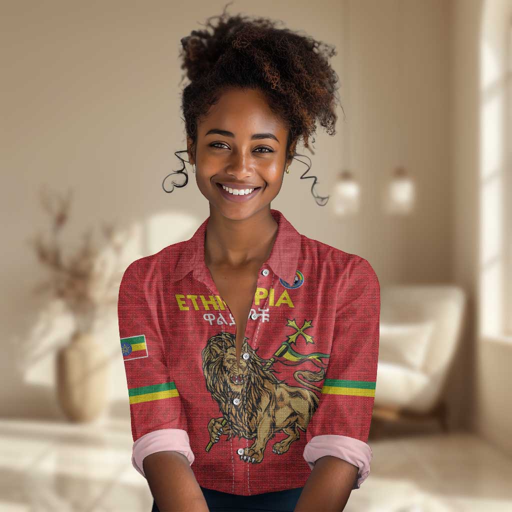 Custom Ethiopia Football Women Casual Shirt Go Champions LT15