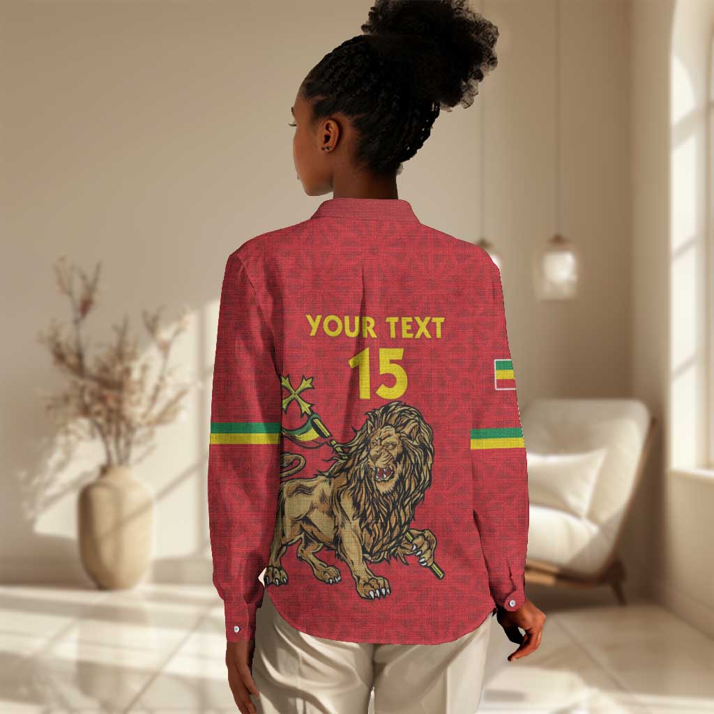 Custom Ethiopia Football Women Casual Shirt Go Champions LT15