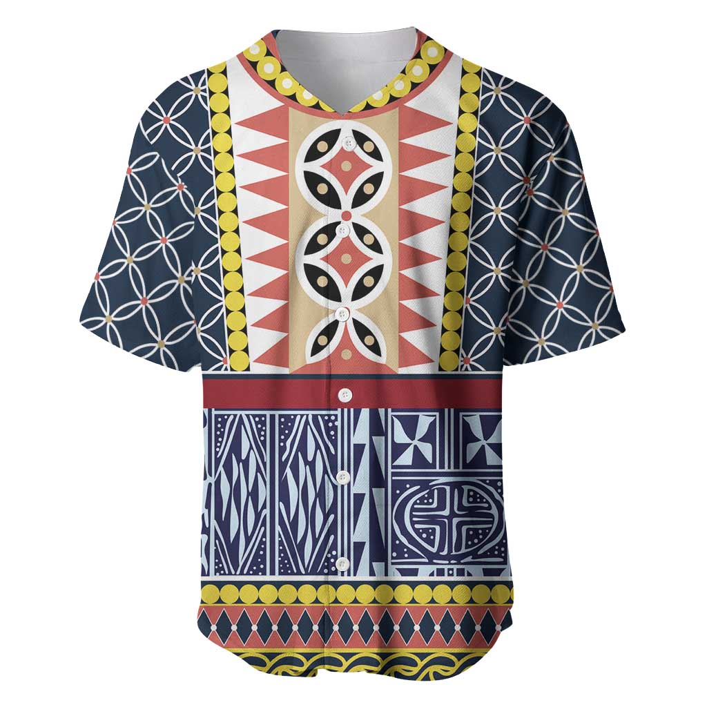 Toghu Bamenda Baseball Jersey Cameroon Traditional Pattern LT15