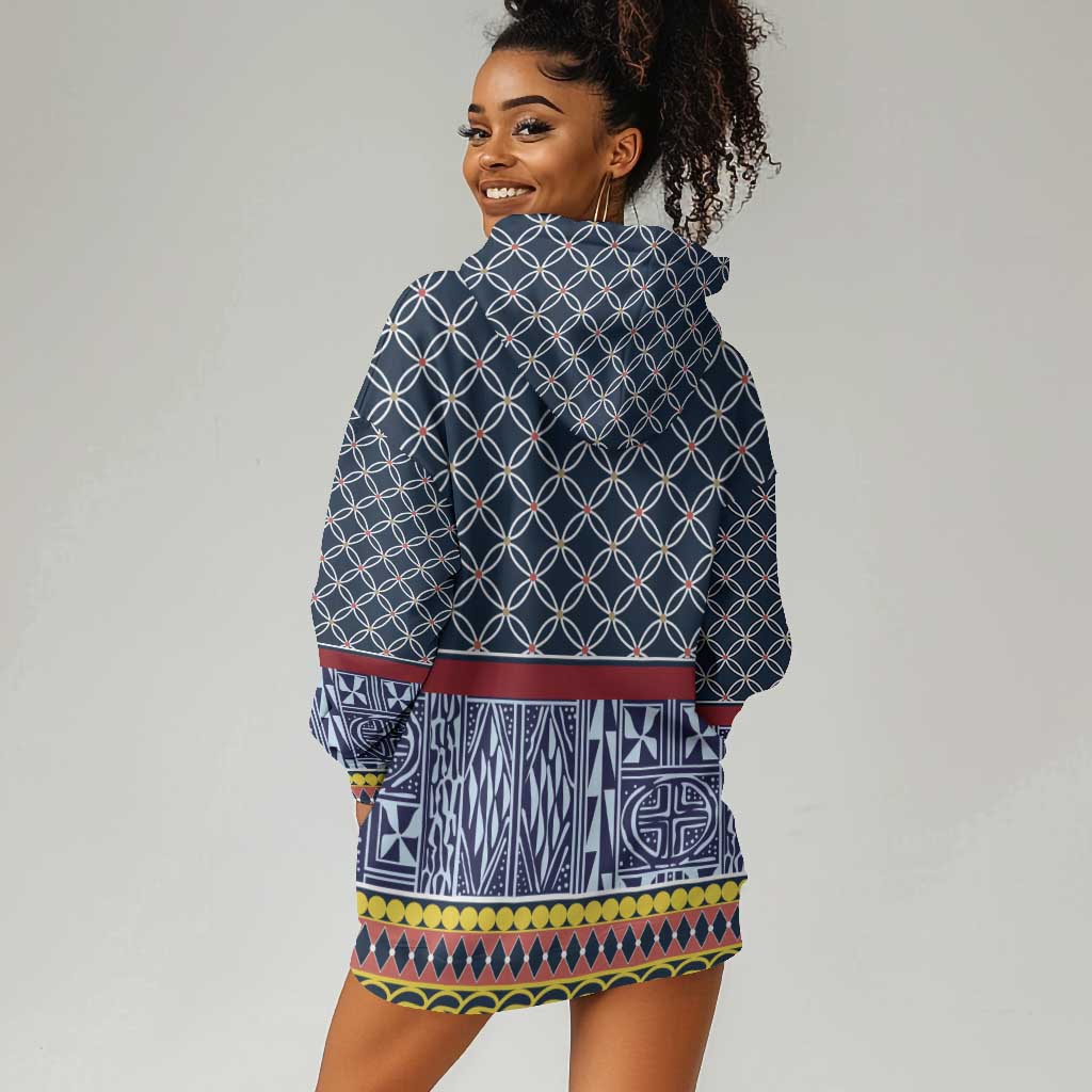 Toghu Bamenda Hoodie Dress Cameroon Traditional Pattern LT15