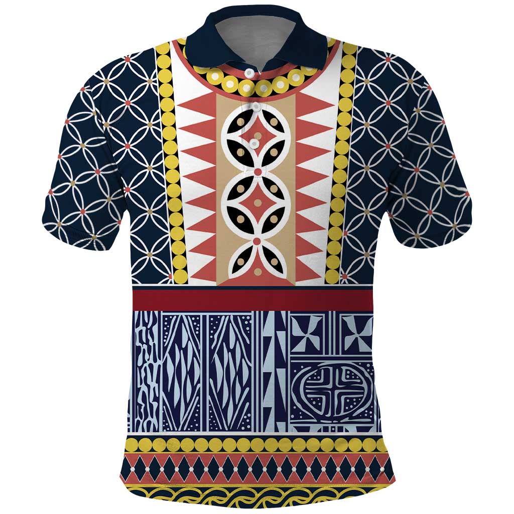Toghu Bamenda Polo Shirt Cameroon North West Traditional Pattern LT15