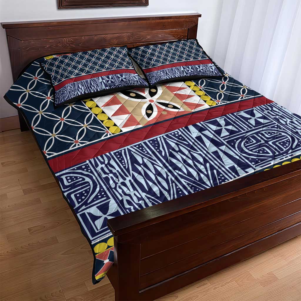 Toghu Bamenda Quilt Bed Set Cameroon Traditional Pattern LT15
