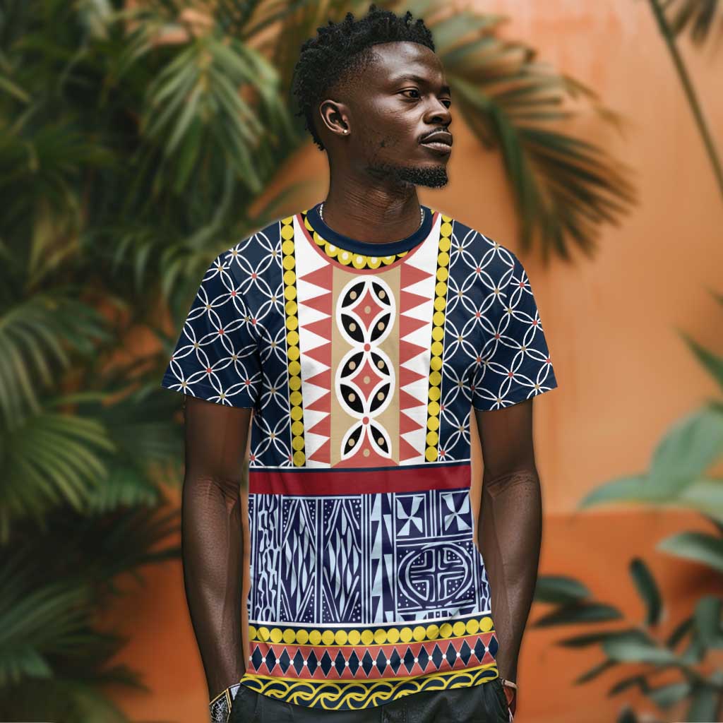 Toghu Bamenda T shirt Cameroon Traditional Pattern LT15