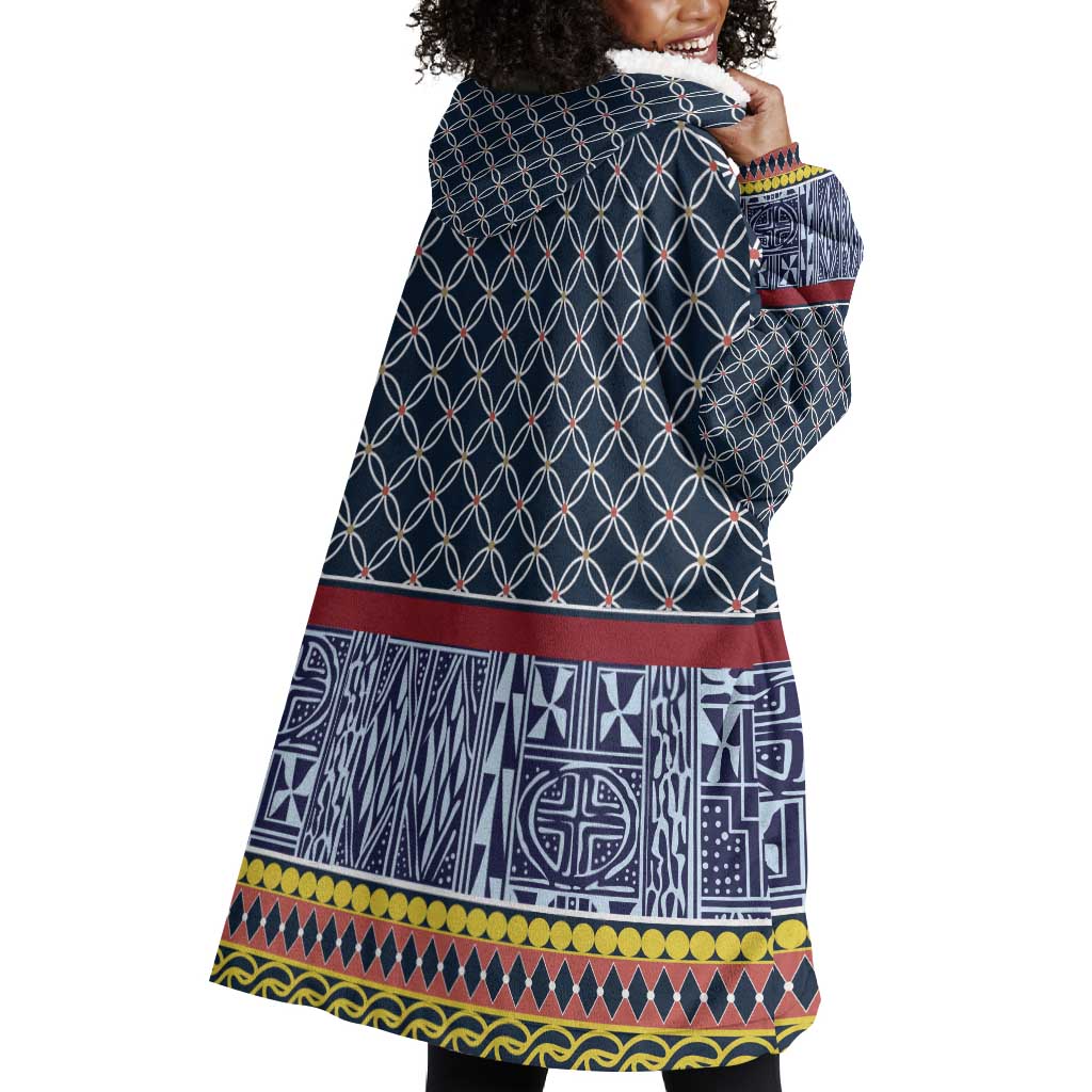 Toghu Bamenda Wearable Blanket Hoodie Cameroon Traditional Pattern LT15