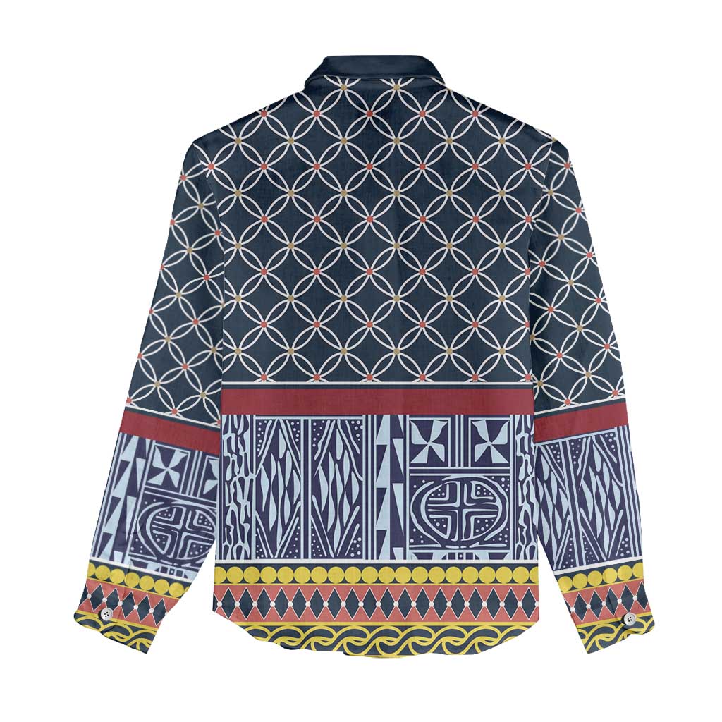 Toghu Bamenda Women Casual Shirt Cameroon Traditional Pattern LT15
