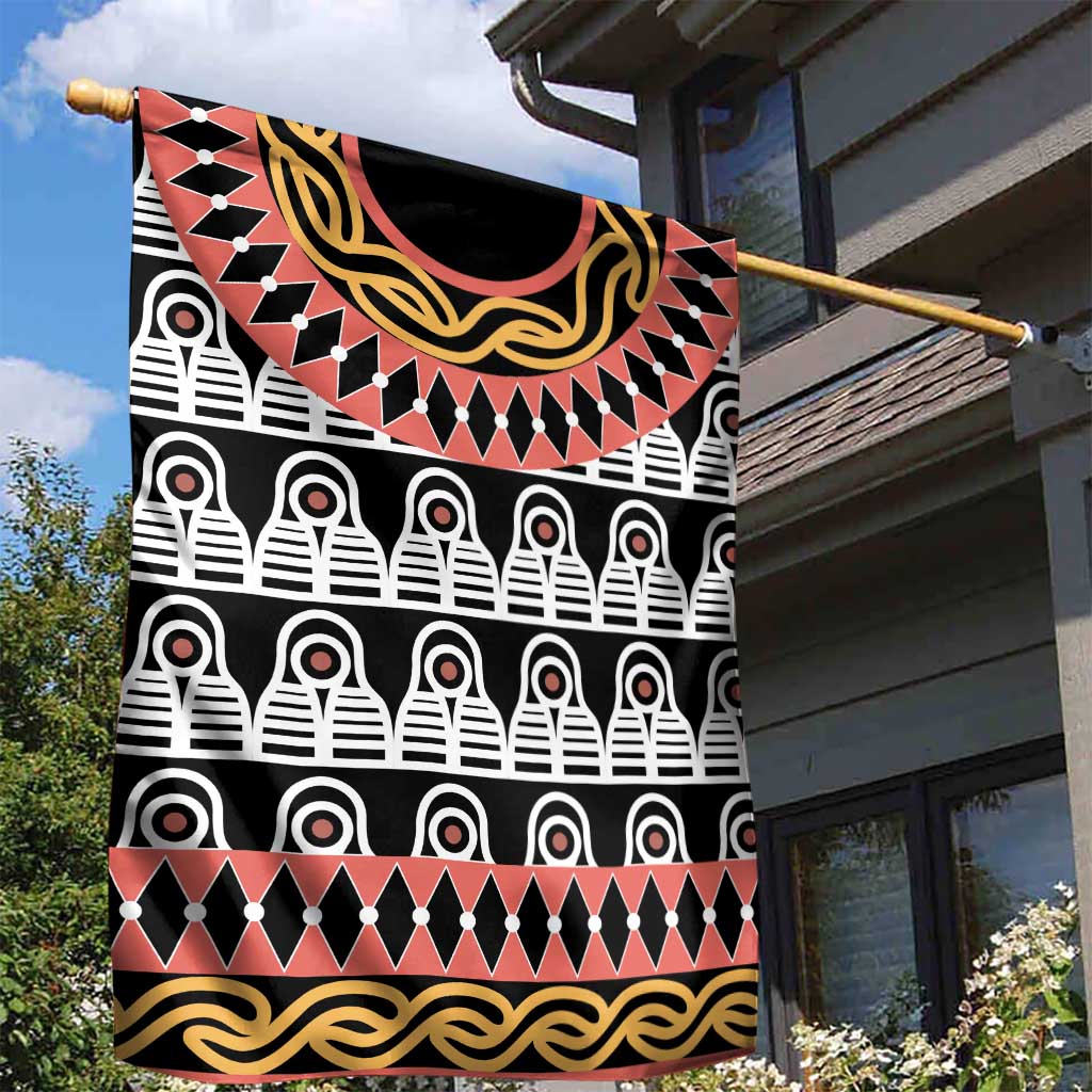 Cameroon Garden Flag Toghu Traditional Pattern LT15