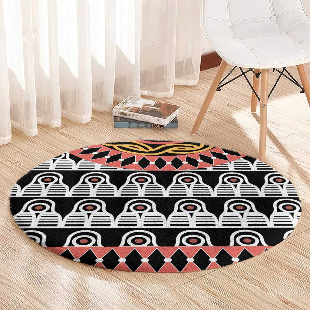 Cameroon Round Carpet Toghu Traditional Pattern LT15