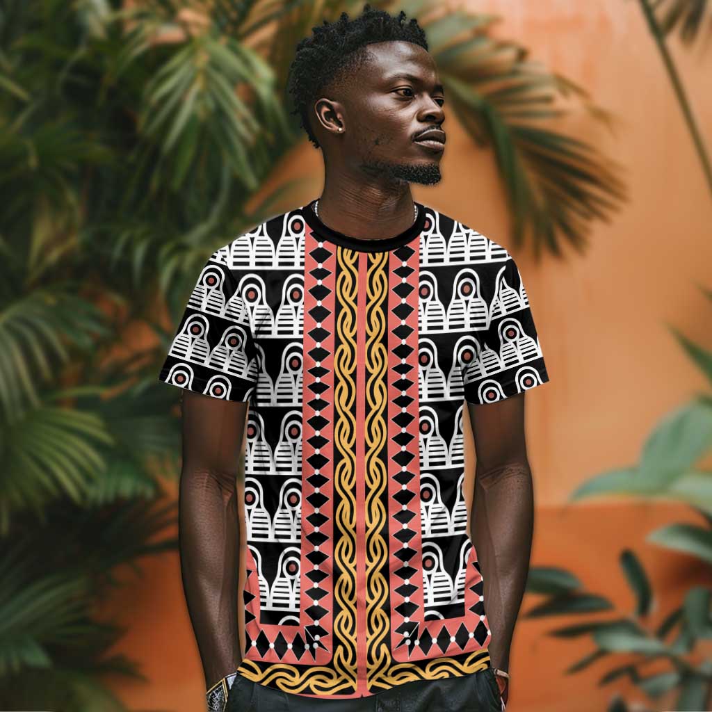 Cameroon T shirt Toghu Traditional Pattern LT15