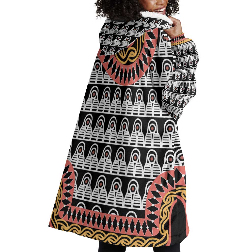 Cameroon Wearable Blanket Hoodie Toghu Traditional Pattern LT15