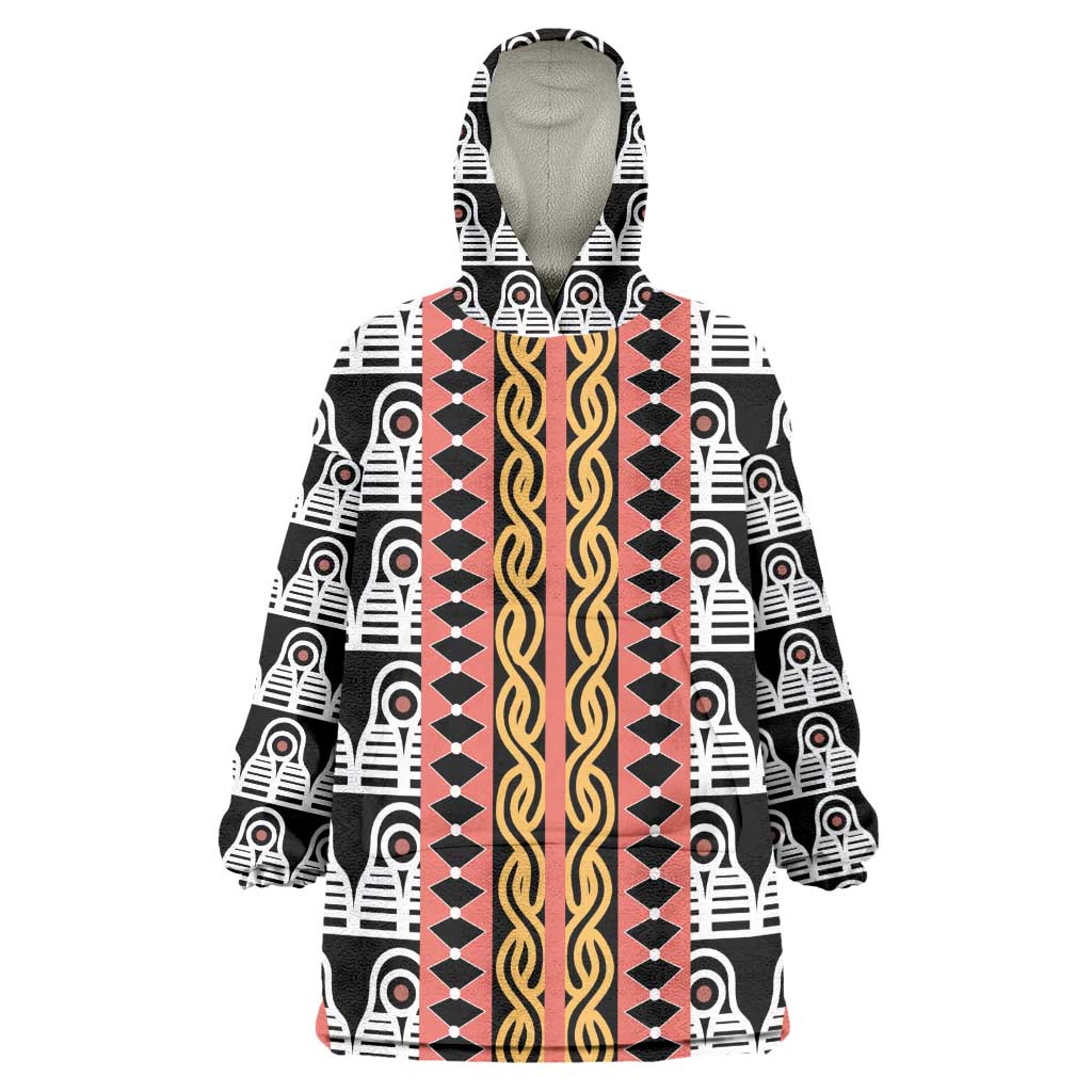 Cameroon Wearable Blanket Hoodie Toghu Traditional Pattern LT15