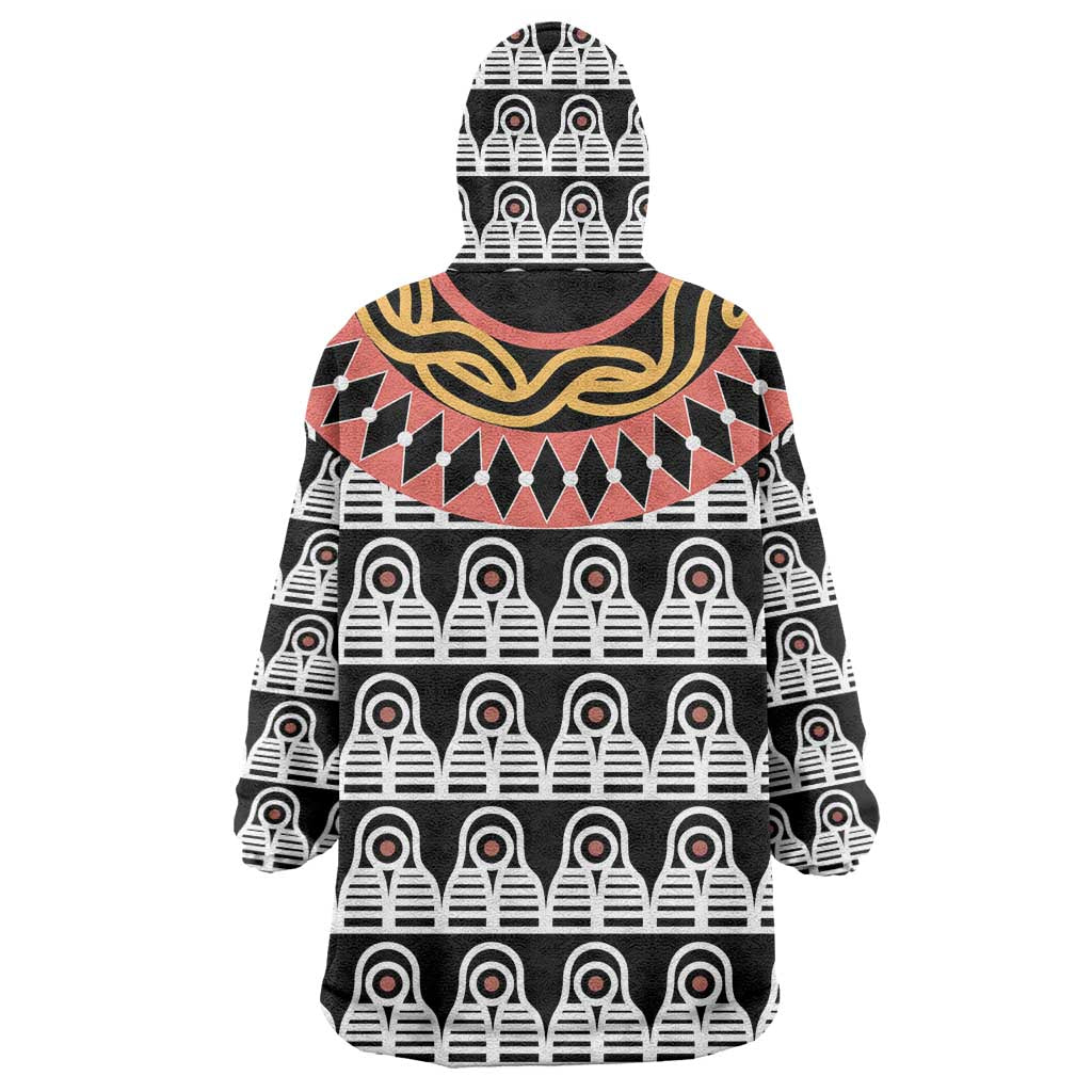 Cameroon Wearable Blanket Hoodie Toghu Traditional Pattern LT15