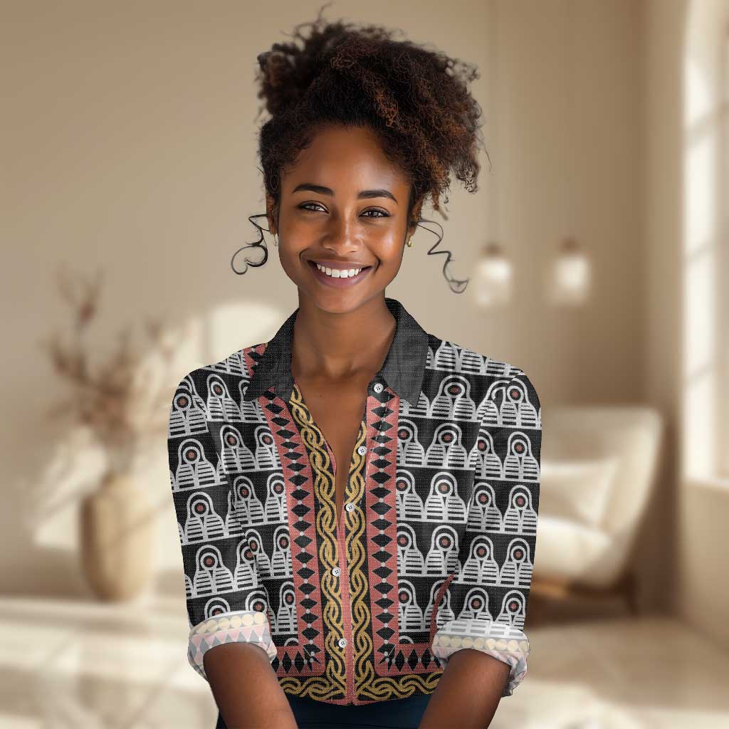 Cameroon Women Casual Shirt Toghu Traditional Pattern LT15