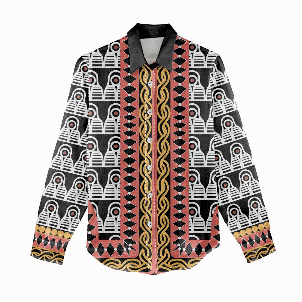 Cameroon Women Casual Shirt Toghu Traditional Pattern LT15