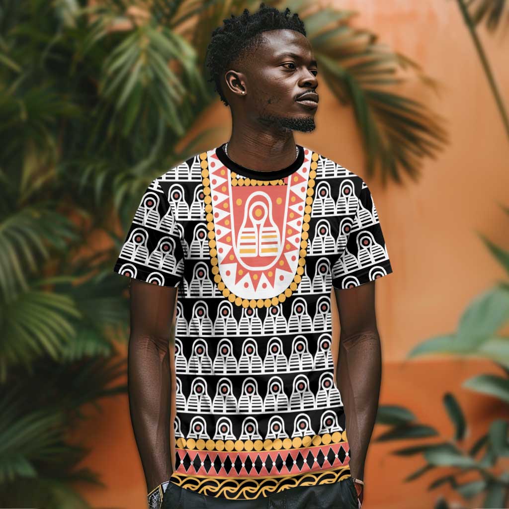 Cameroon Traditional Toghu Pattern T shirt LT15