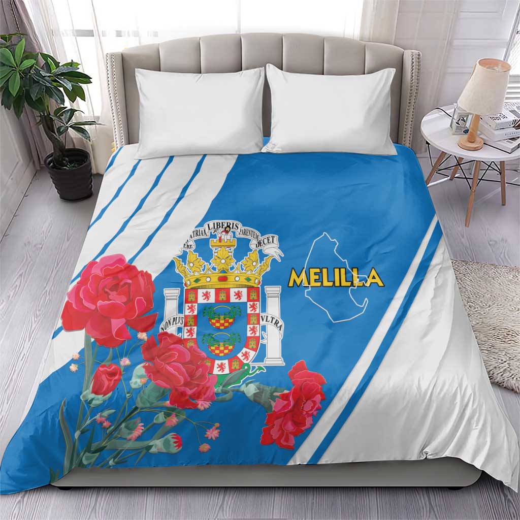 Melilla Spain Bedding Set Coat Of Arms With Map LT15