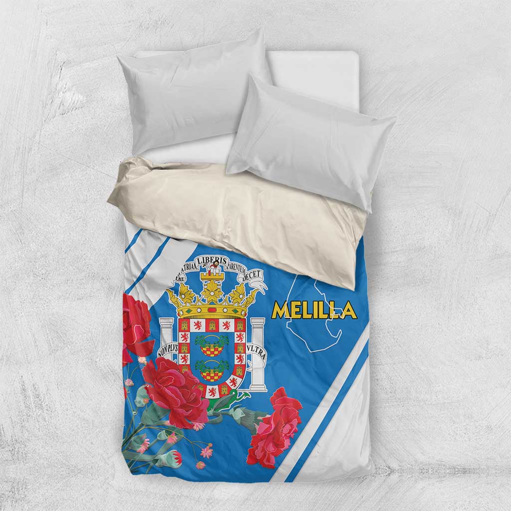 Melilla Spain Bedding Set Coat Of Arms With Map LT15