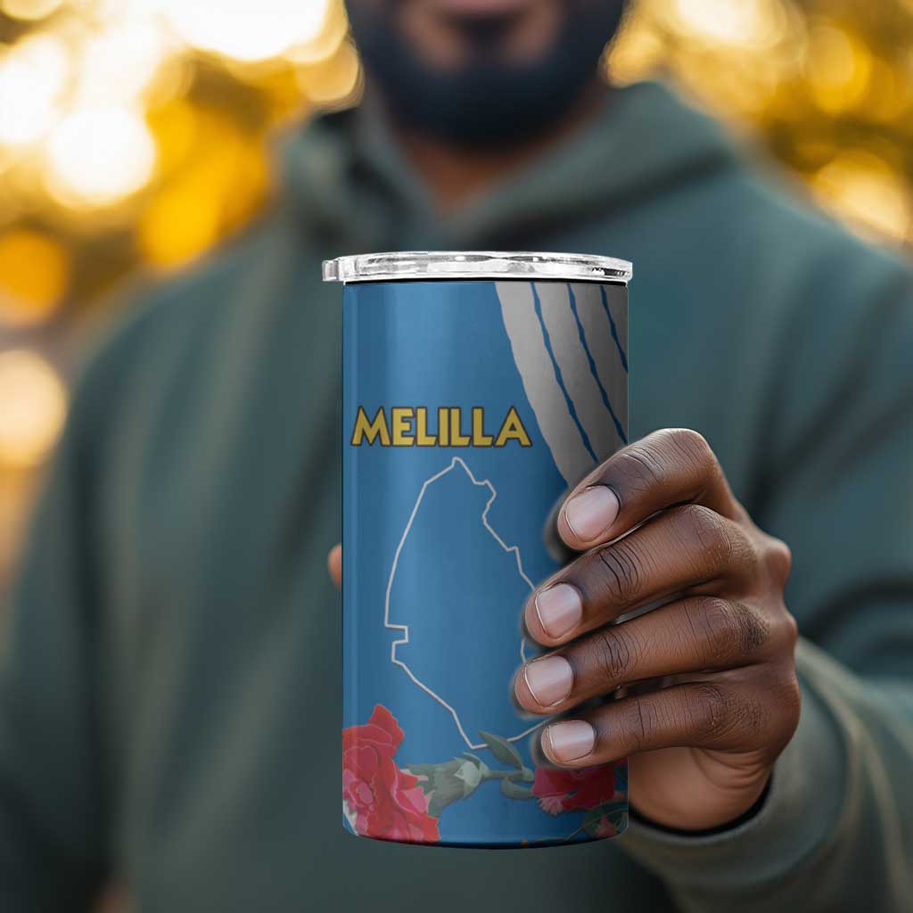 Melilla Spain 4 in 1 Can Cooler Tumbler Coat Of Arms With Map LT15
