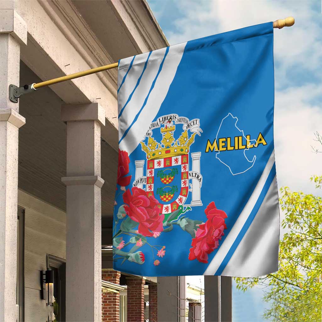 Melilla Spain Garden Flag Coat Of Arms With Map LT15