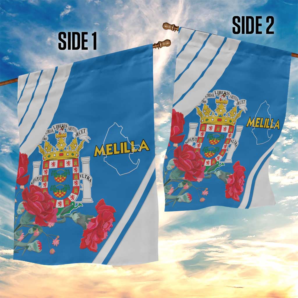 Melilla Spain Garden Flag Coat Of Arms With Map LT15
