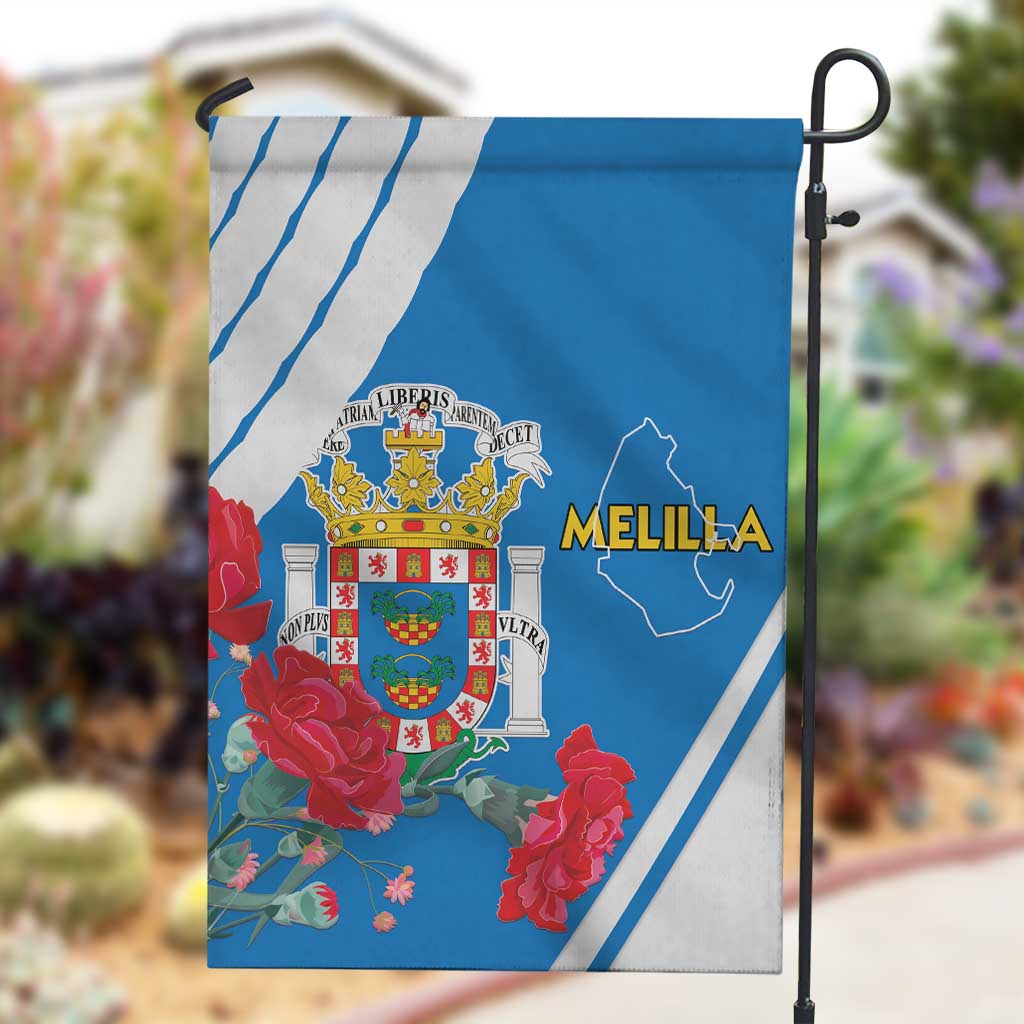 Melilla Spain Garden Flag Coat Of Arms With Map LT15