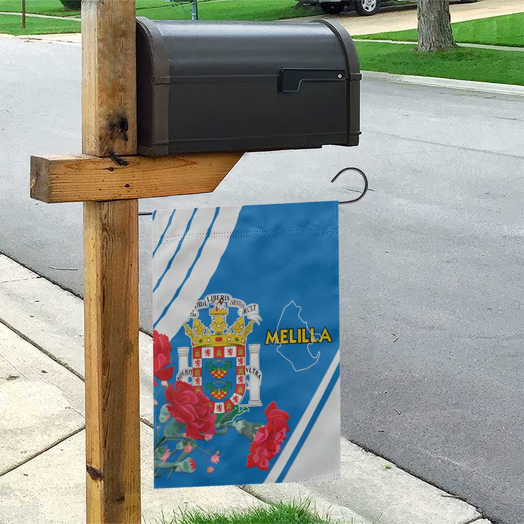 Melilla Spain Garden Flag Coat Of Arms With Map LT15