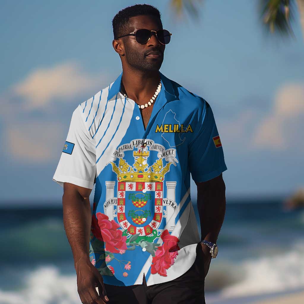 Melilla Spain Hawaiian Shirt Coat Of Arms With Map LT15