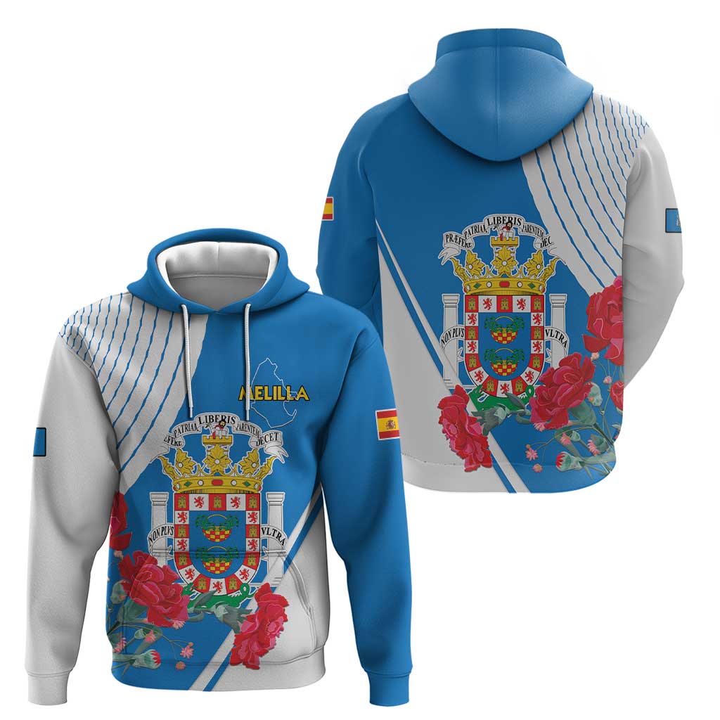 Melilla Hoodie Coat Of Arms Red Carnation LT15
