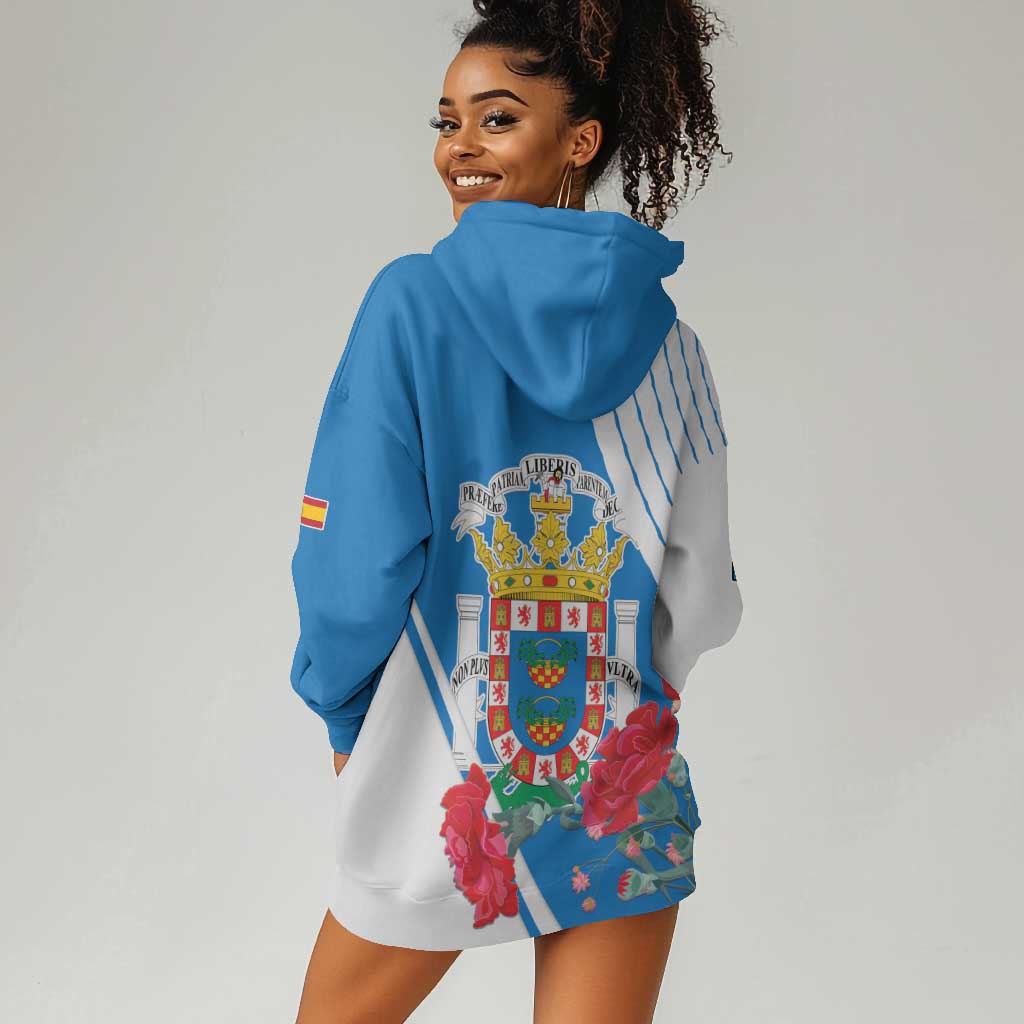 Melilla Spain Hoodie Dress Coat Of Arms With Map LT15