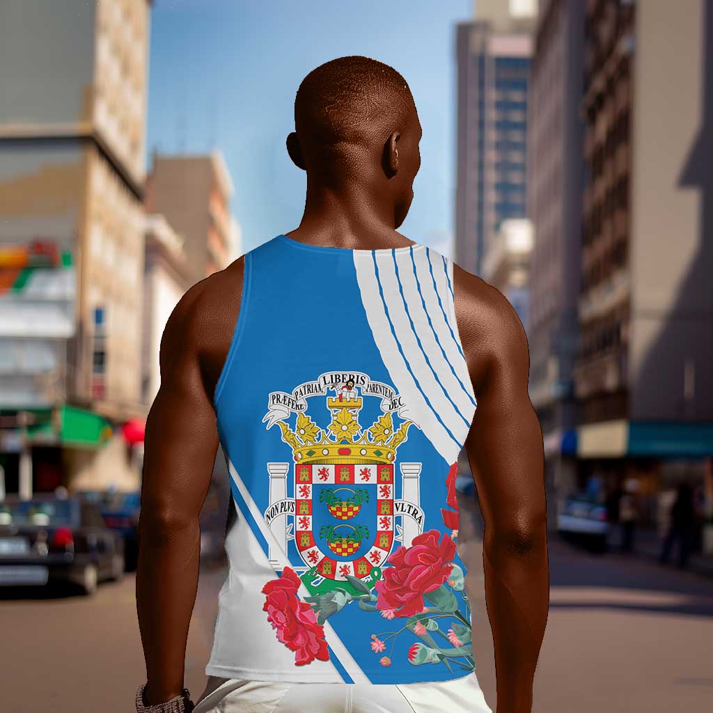 Melilla Spain Men Tank Top Coat Of Arms With Map LT15
