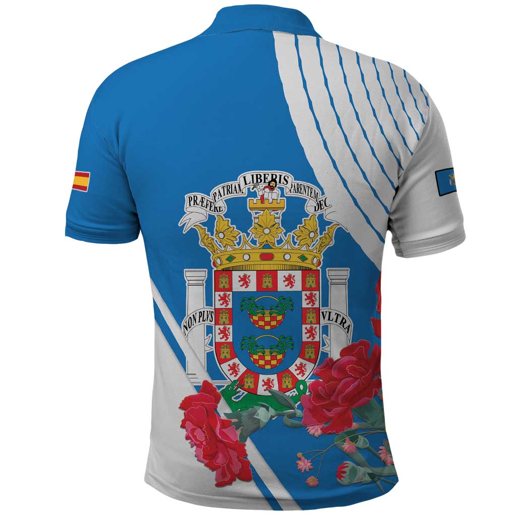 Melilla Polo Shirt Coat Of Arms Red Carnation LT15