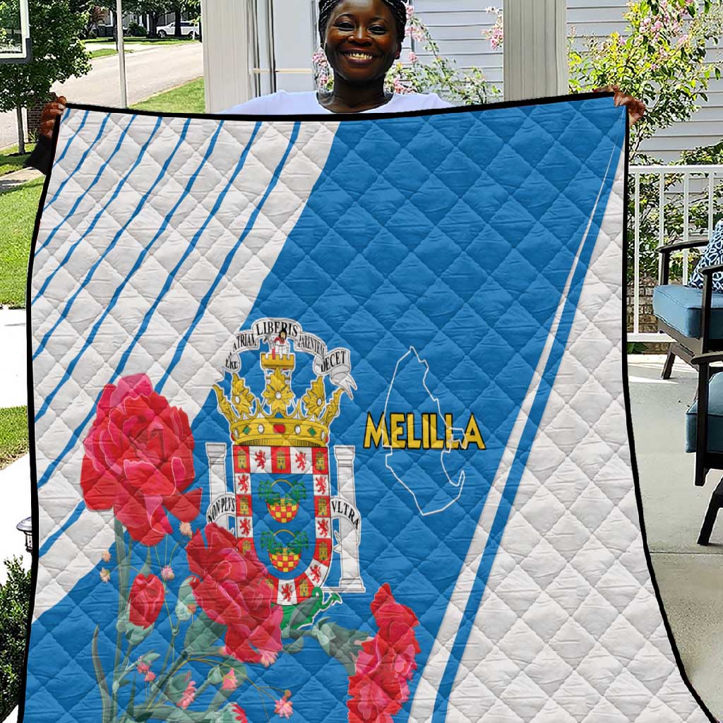 Melilla Spain Quilt Coat Of Arms With Map LT15