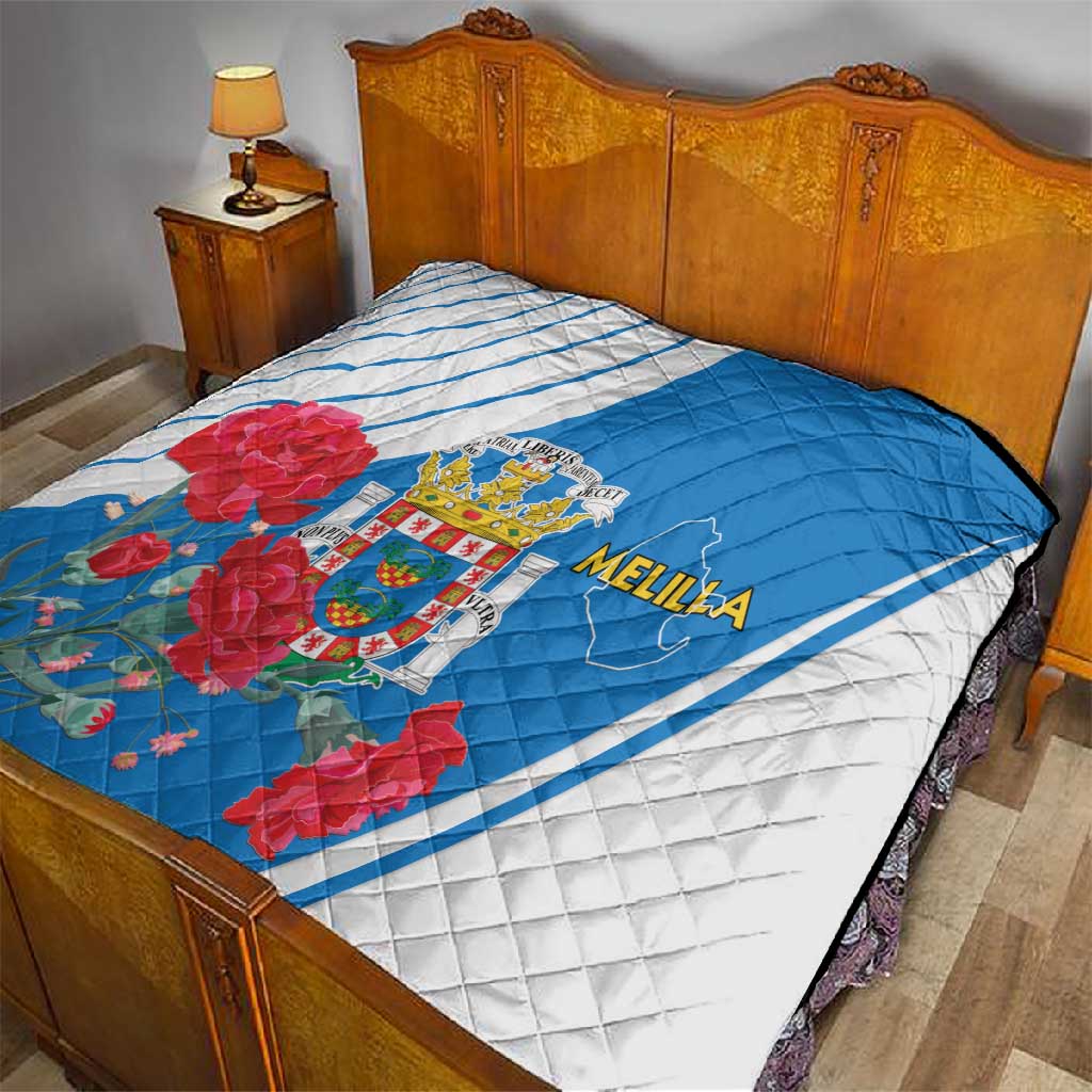Melilla Spain Quilt Coat Of Arms With Map LT15