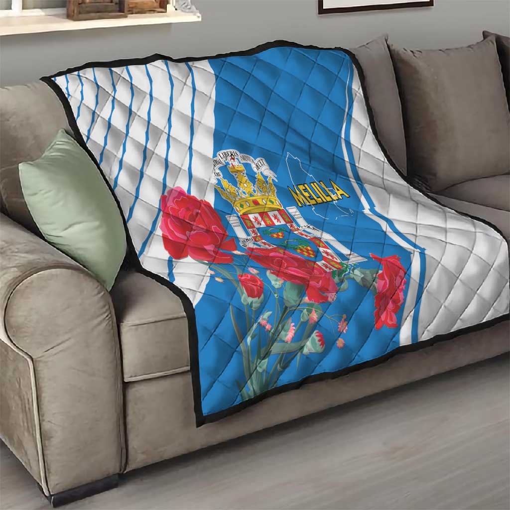 Melilla Spain Quilt Coat Of Arms With Map LT15