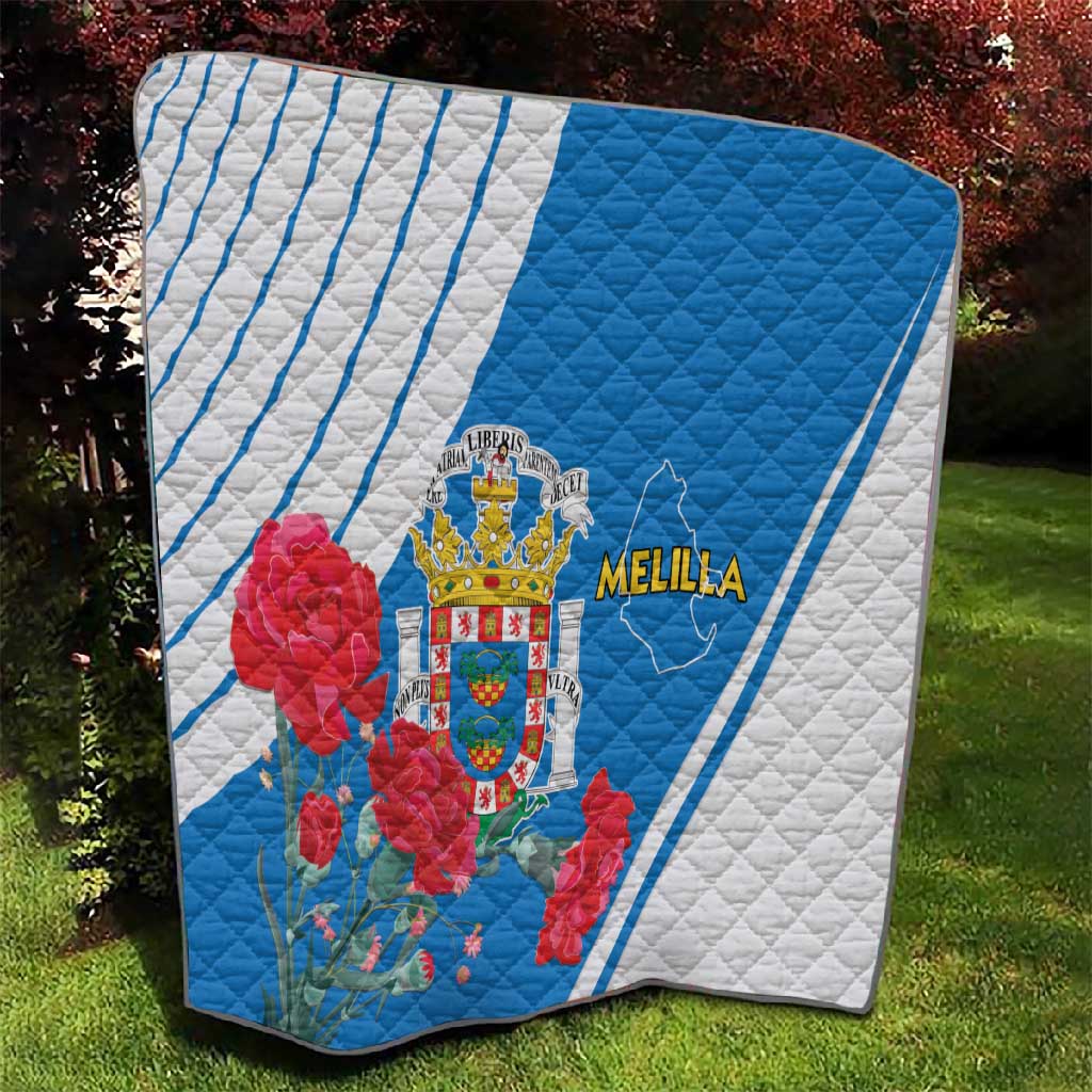 Melilla Spain Quilt Coat Of Arms With Map LT15