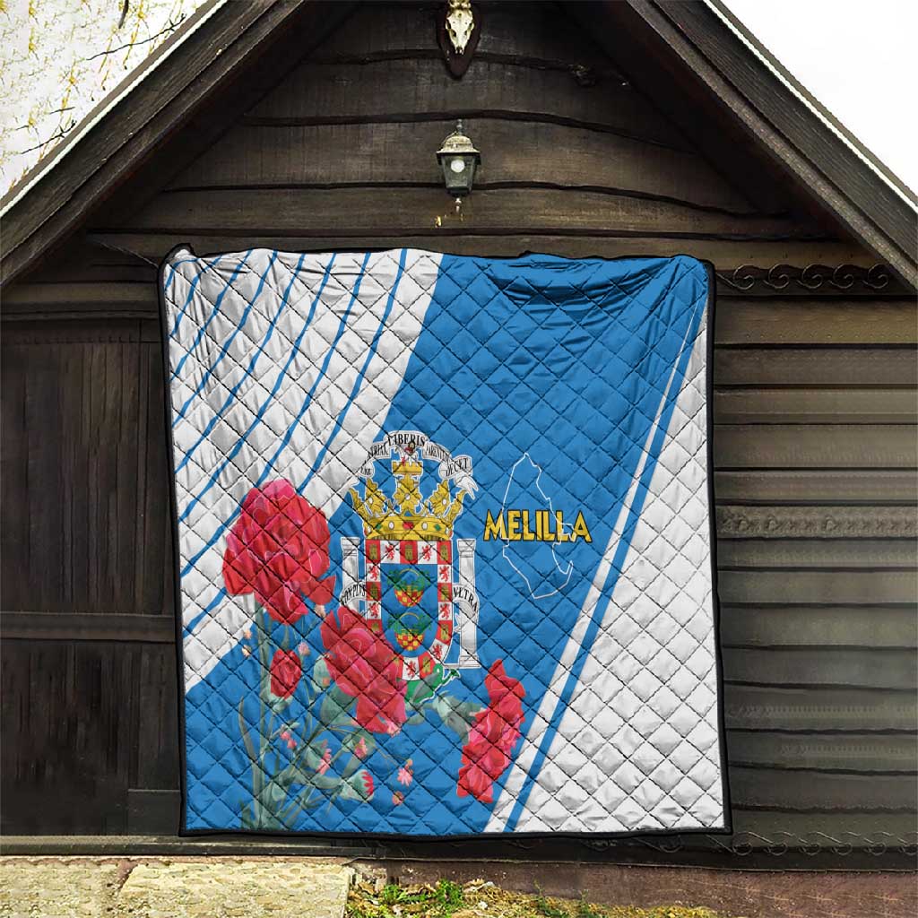Melilla Spain Quilt Coat Of Arms With Map LT15