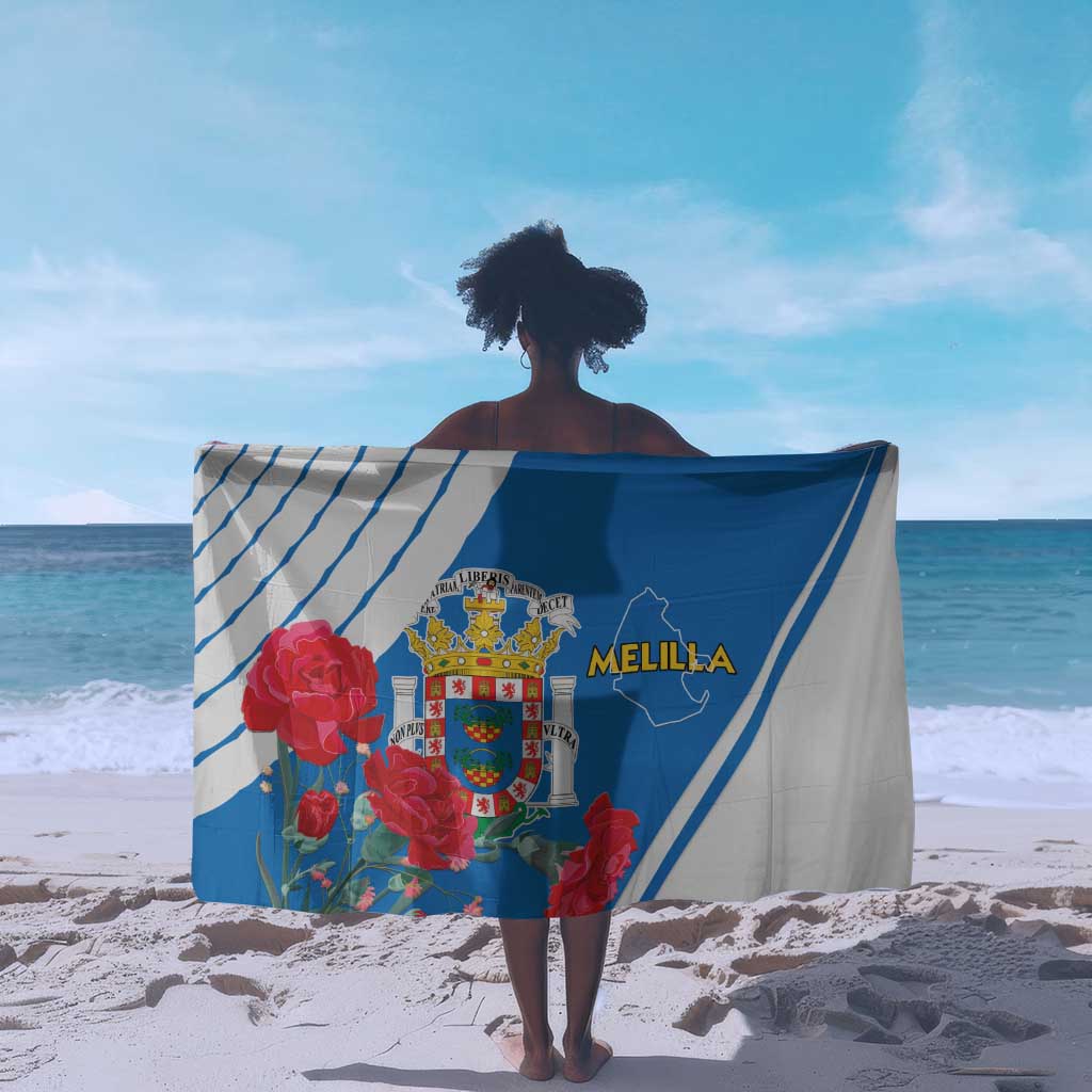 Melilla Spain Sarong Coat Of Arms With Map LT15