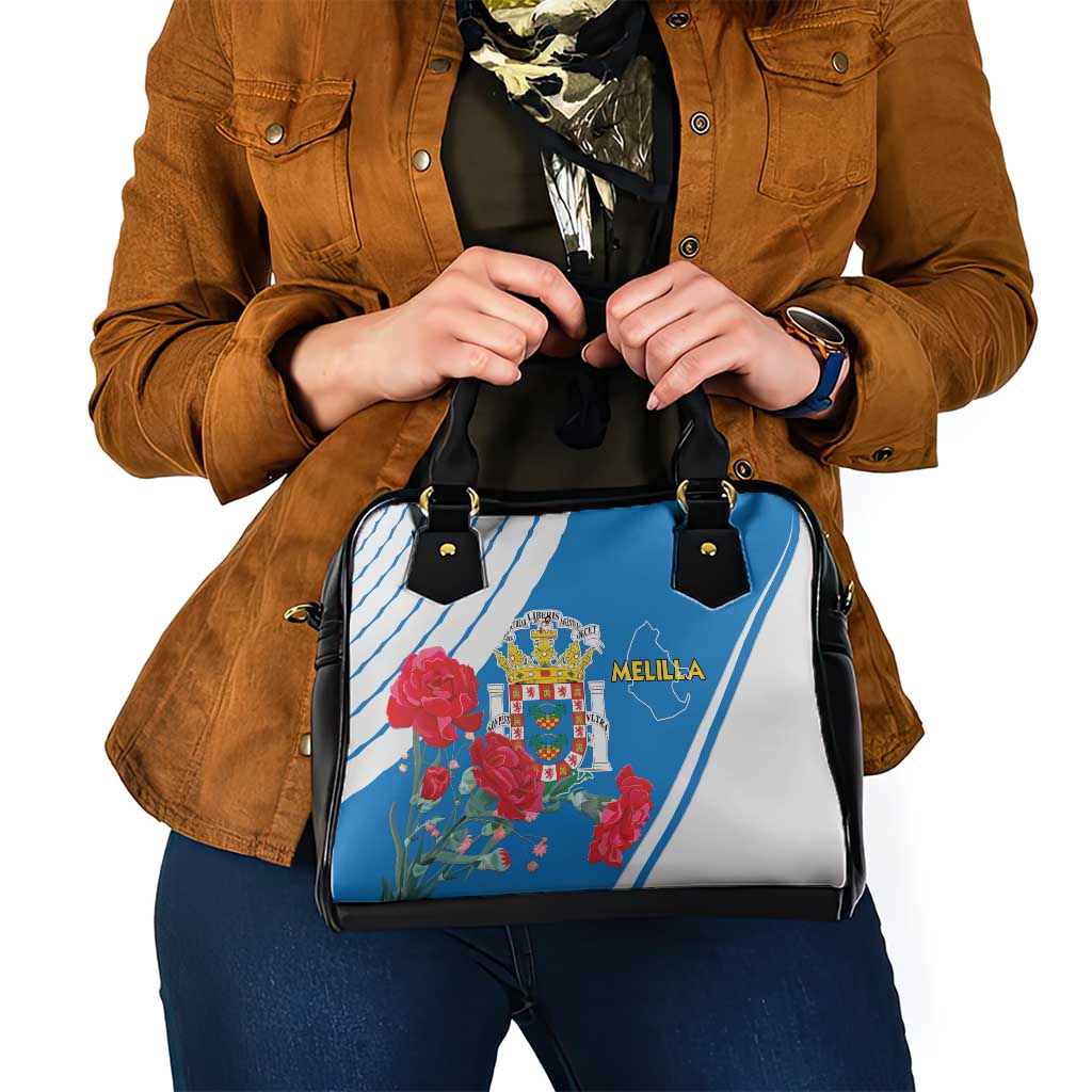 Melilla Shoulder Handbag Coat Of Arms Red Carnation LT15