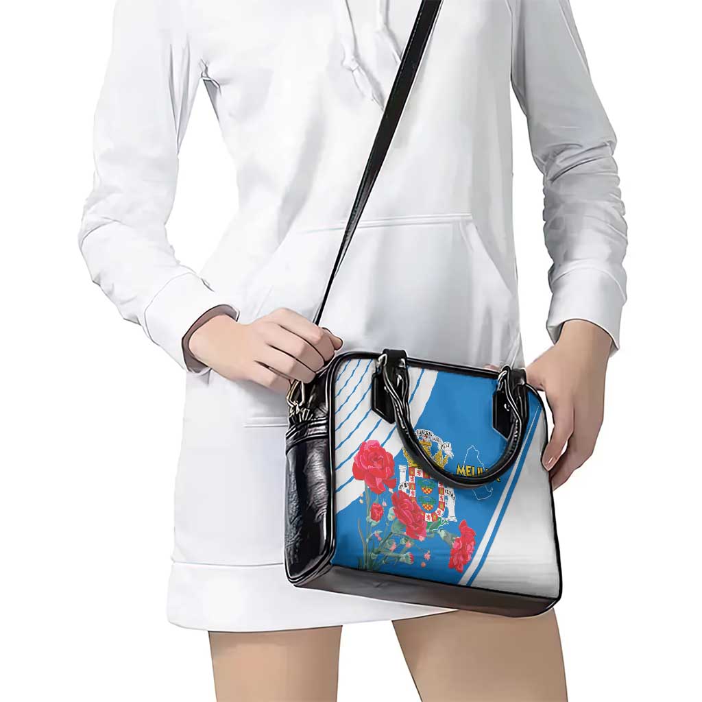 Melilla Shoulder Handbag Coat Of Arms Red Carnation LT15
