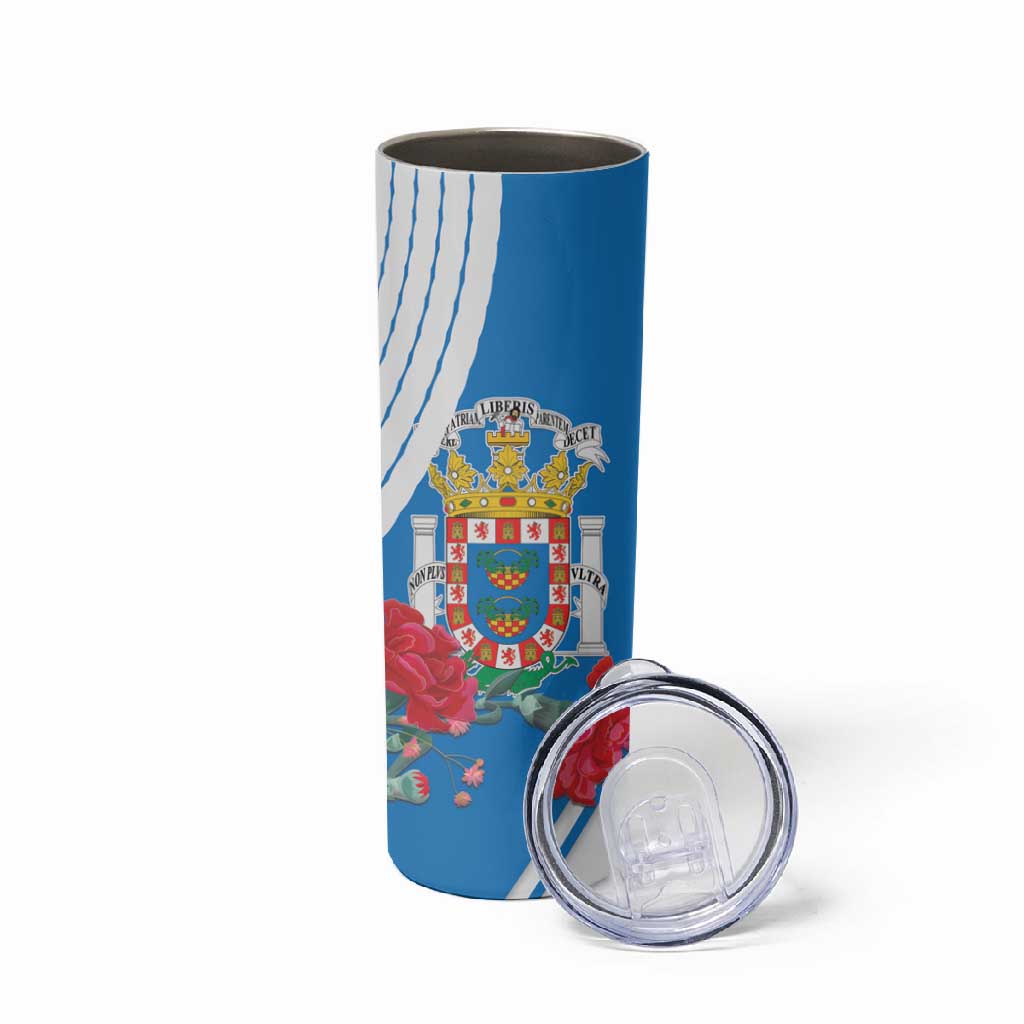 Melilla Spain Skinny Tumbler Coat Of Arms With Map LT15