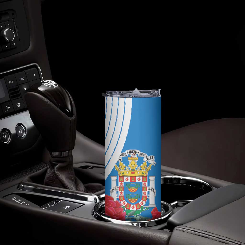 Melilla Spain Skinny Tumbler Coat Of Arms With Map LT15