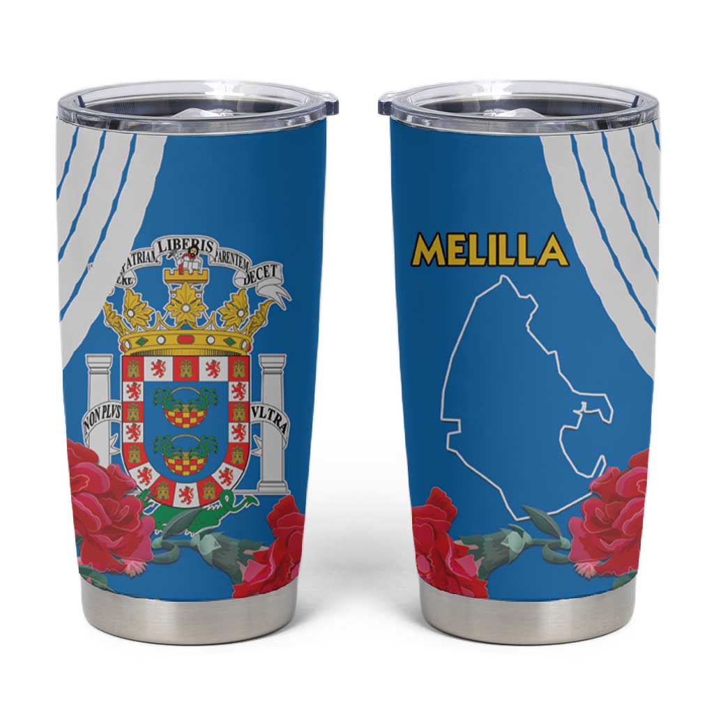 Melilla Spain Tumbler Cup Coat Of Arms With Map LT15