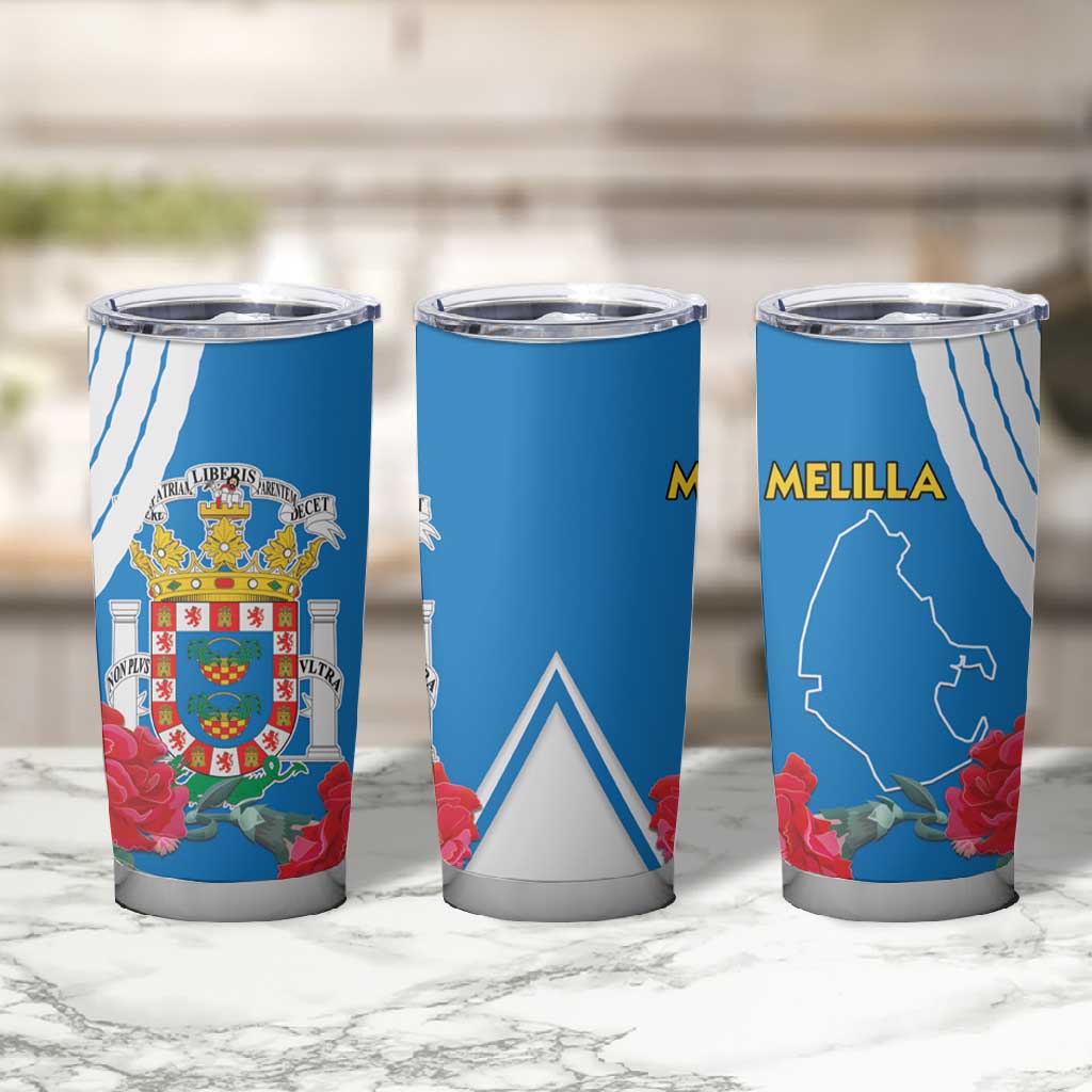 Melilla Spain Tumbler Cup Coat Of Arms With Map LT15