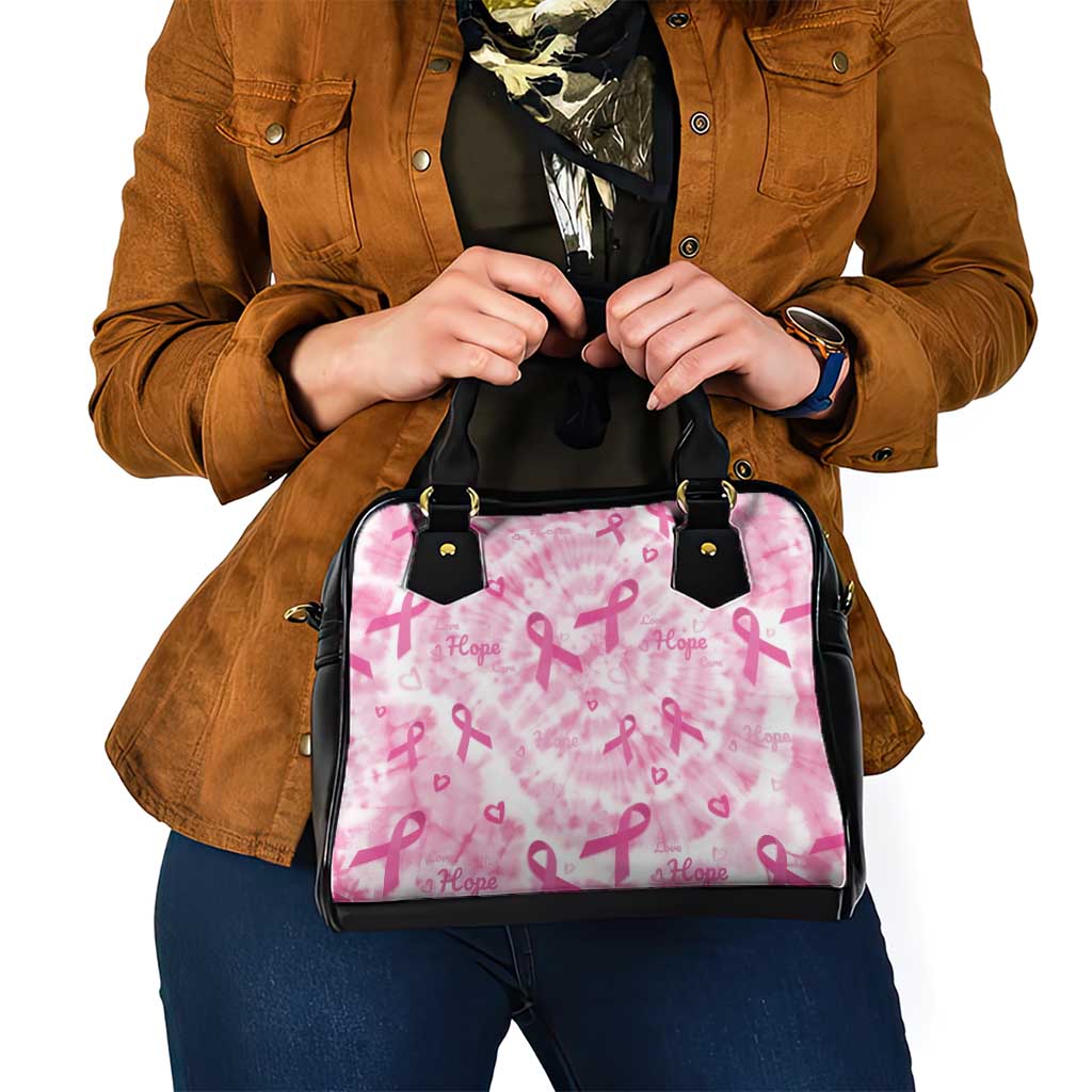 Breast Cancer Awareness Pink Ribbon Shoulder Handbag Tie Dye Style LT15